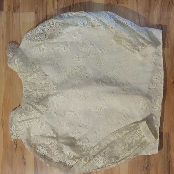 Vintage 60s 70s Ruffled Poet Blouse L - Picture 7 of 13